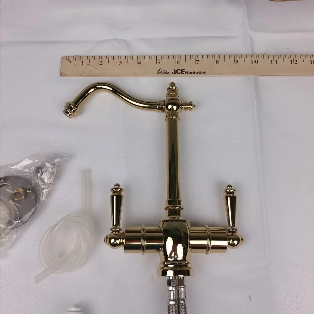 Westbrass D205-NL-01 Victorian 2-Handle Hot/Cold Water Dispenser Polished Brass